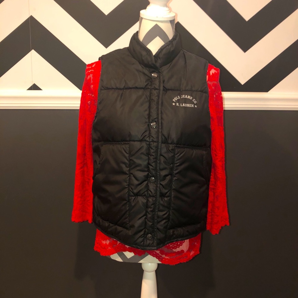 Polo Jeans by Ralph Lauren Black Puffer Vest | MED